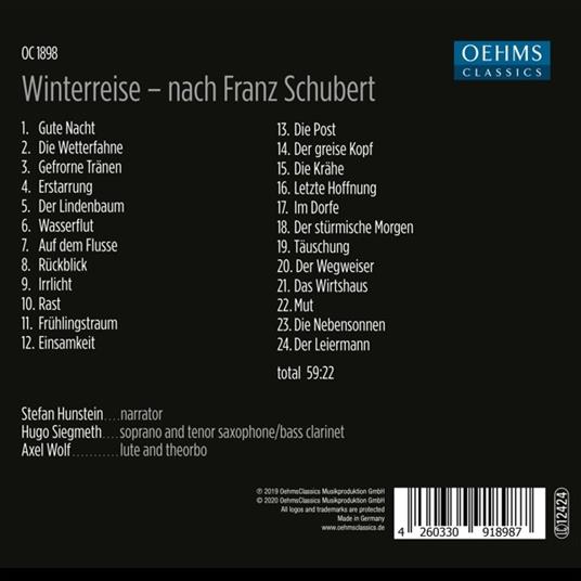 Winterreise After Franz Schubert - CD Audio di Alex-Hugo Siegmeth-Stefan Hunstein Wolf - 2