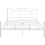 Letto metallo con materasso con testiera inarcata verniciato a polvere incl. Rete a doghe