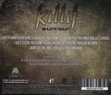 Shut it Down - CD Audio di Killit - 2