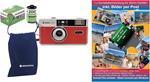 Agfa Fotocamera, analogica 35 mm, set completo: pellicola + batteria + sviluppo per foto a colori (per post), rosso (AG603001SE)