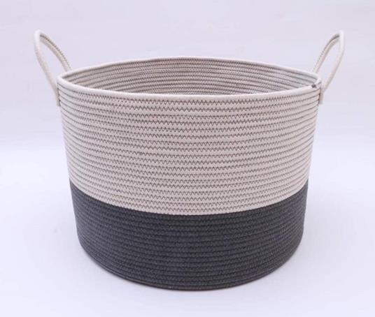 Cesto portaoggetti per Giocattoli per Bambini e Animali Domestici,12x 14 1PC Beige KiKom Cesto portaoggetti in Tessuto Naturale Cesto per Biancheria Cesto in Corda di Cotone Intrecciato Cesto portaoggetti per Giocattoli per Bambini e Animali Domestici,12x 14 1PC Beige KiKom Cesto portaoggetti in Tessuto Naturale Cesto per Biancheria Cesto in Corda di Cotone Intrecciato