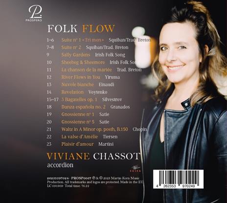Folk Flow - Works For Accordion - CD Audio di Viviane Chassot - 2