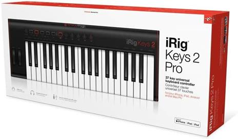Ik Multimedia Irig Keys 2 Protastiera Midi Universale Compatta con 37 Fullsize-Tasti e Uscita Audio per iPhone, iPad, Android, Mac/Pc, Nero - 4