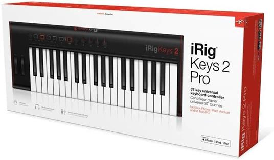 Ik Multimedia Irig Keys 2 Protastiera Midi Universale Compatta con 37 Fullsize-Tasti e Uscita Audio per iPhone, iPad, Android, Mac/Pc, Nero - 4