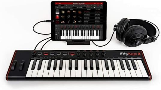 Ik Multimedia Irig Keys 2 Protastiera Midi Universale Compatta con 37 Fullsize-Tasti e Uscita Audio per iPhone, iPad, Android, Mac/Pc, Nero - 5