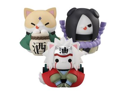 Naruto Shippuden Mega Cat Project Trading Figures Nyanto! The Big Nyaruto Series The Sannin Set 10 Cm (with Regalo) Megahouse