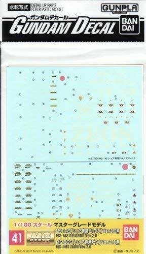 Gundam Decal 41 Mg Zaku Char 2.0/Gelgoog