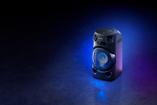Sony MHC-V13 - Altoparlante Bluetooth All in One con JET BASS BOOSTER, Effetti Luminosi, Lettore CD, USB, Nero