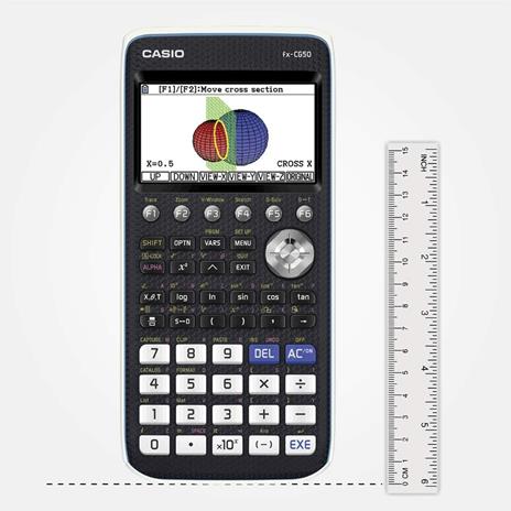 Casio FX-CG50 Calcolatrice Grafica senza CAS con Display a 65.000 Colori, Grafici 3D e Alimentazione a Batteria (4 x AAA) - 3