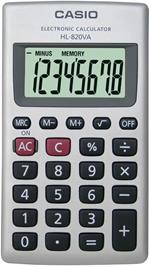 CASIO HL-820VA calcolatrice tascabile - Display a 8 cifre e corpo in metallo