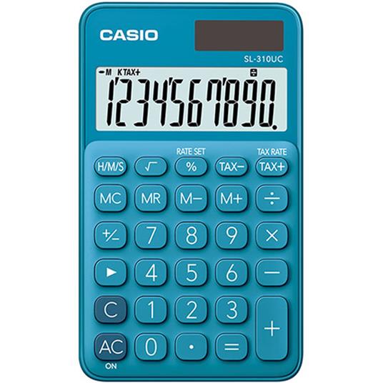 Calcolatrice Tascabile Casio Sl-310uc 10 Cifre Blu