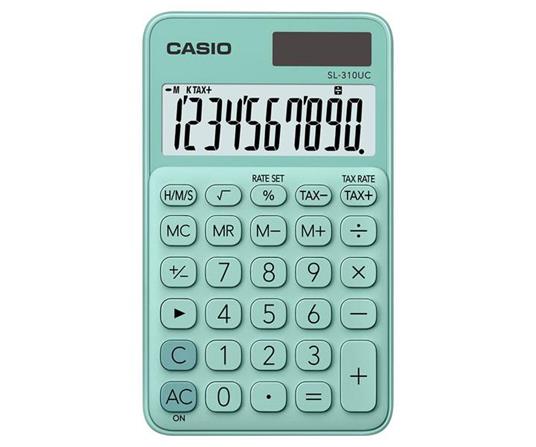 Calcolatrice Tascabile Casio Sl-310uc 10 Cifre Verde Pastello - Casio -  Cartoleria e scuola