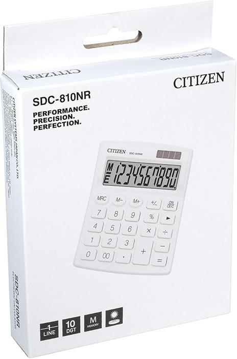 Calcolatrice Citizen SDC-810NR Bianco - 4