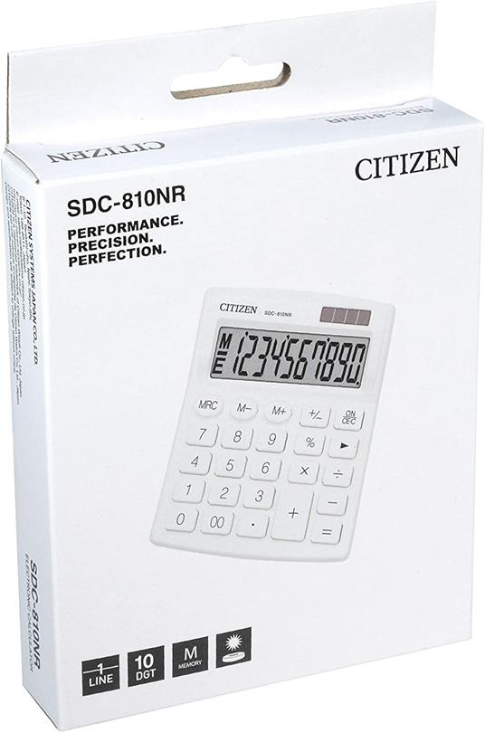 Calcolatrice Citizen SDC-810NR Bianco - 4