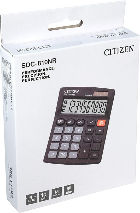 Calcolatrice Citizen SDC-810NR Nero - 3