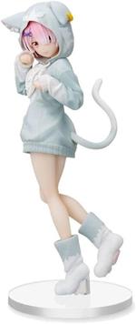 Re:zero Starting Life In Another World Spm Pvc Statua Ram The Great Spirit Puck 21 Cm Sega