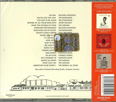 Merritone Rock Steady 1. Shanty Town Curfew 66-67 - CD Audio - 2