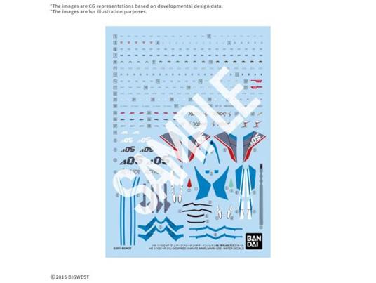 Gundam Model Kit Decals HG VF-31J Siegfried Hayate Use Bandai