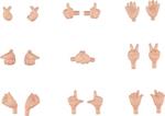 Original Character Parts For Nendoroid Bambola Figures Hand Parts Set 02 (peach) Good Smile Company