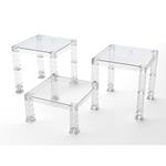 Display Stand For Figures - Set Of 3 Stands Of 12X12Cm - Translucent