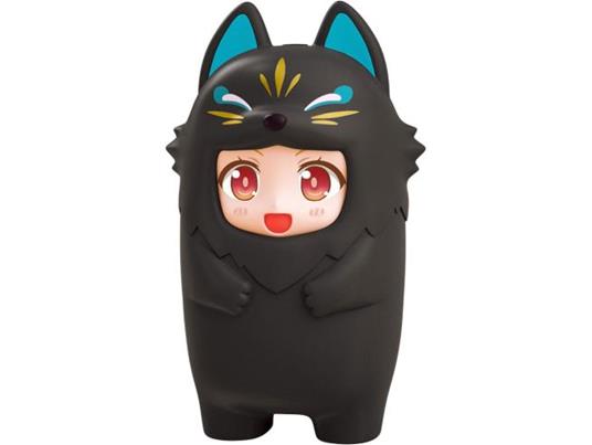 Nendoroid More Kigurumi Face Parts Case For Nendoroid Figures Black Kitsune 10 Cm Good Smile Company