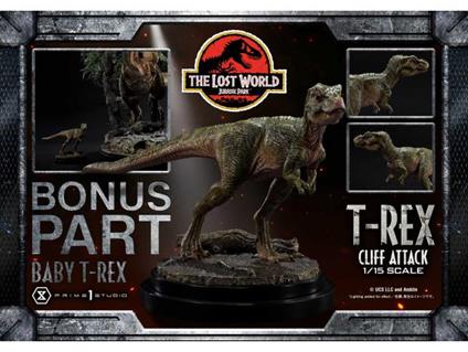 JP LOST WORLD T-REX CLIFF ATTACK BONUS STATUA PRIME 1 STUDIO