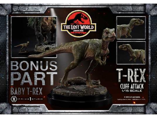 JP LOST WORLD T-REX CLIFF ATTACK BONUS STATUA PRIME 1 STUDIO