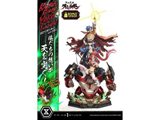 Gurren Lagann Ultimate Premium Masterline Series Statua 1/4 Kamina, Simon & Yoko Con Lagann Deluxe Bonus Version 97 Cm Prime 1