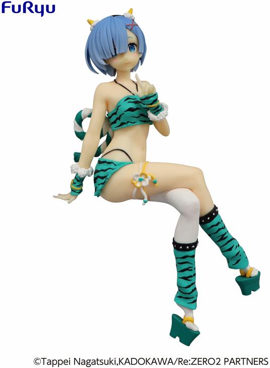 Re:zero Noodle Stopper Pvc Statua Rem Demon Costume Another Color Ver. 16 Cm Furyu
