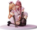 Chainsaw Man Pvc Statua 1/7 Power & Makima Nurse Ver. 14 Cm Furyu