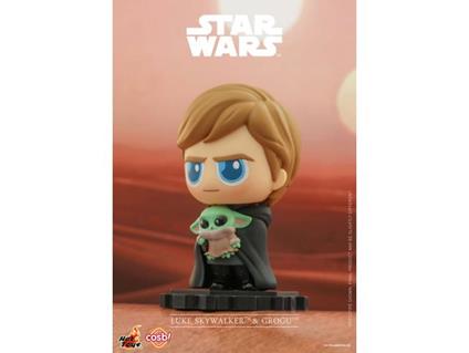 Star Wars: The Mandalorian Cosbi Mini Figura Luke Skywalker Grogu 8 Cm Hot Toys