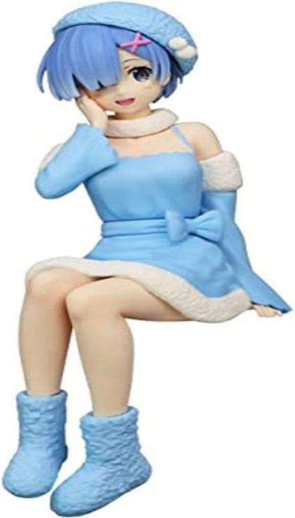 Re:zero Noodle Stopper Pvc Statua Rem Snow Princess 14 Cm Furyu