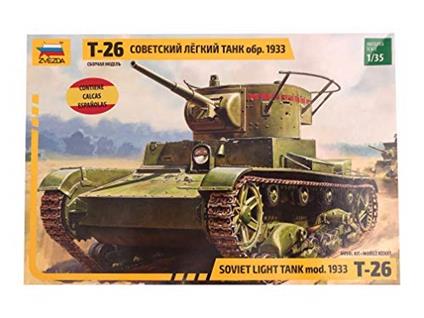 Zvezda - 1/35 T-26 Mod. 1933 Soviet Light Tank Wwii (7/22) *