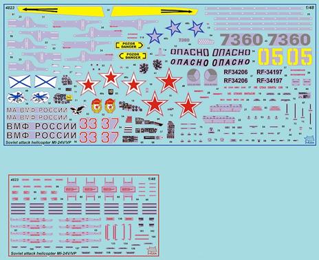 Zvezda 1:48 Mil Mi-24V/VP(HIND) Combat Elicottero, Costruzione in plastica, Kit da assemblare, Riproduzione dettagliata, 4823 - 6