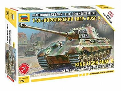 Carro armato King Tiger Henschel 1/72. Zvezda 5023
