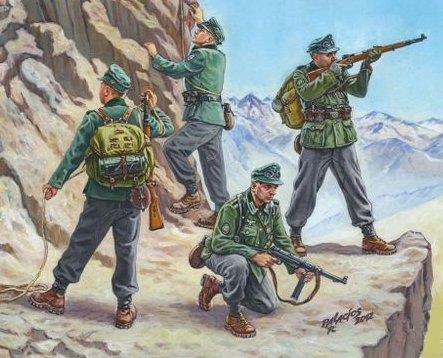 German Mountain Troops Plastic Kit 1:72 Model Z6154