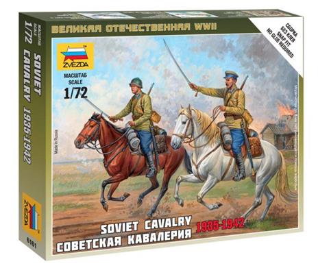 Soviet Cavalry WWII Plastic Kit 1:72 Model Z6161