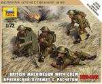 British Machine Gun With Crew Plastic Kit 1:72 Model Z6167