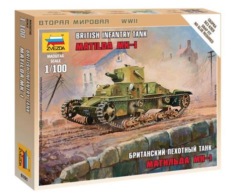 British Light Tank Matilda MK-1 Plastic Kit 1:72 Model Z6191