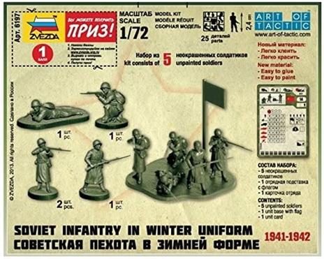 Action Figure Storiche Seconda Guerra Mondiale Fanti Societici Abbiagliamento Invernale - 6