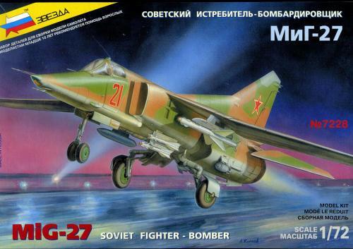 Mig 27 Soviet Fighter Bomber Plastic Kit 1:72 Model Z7228