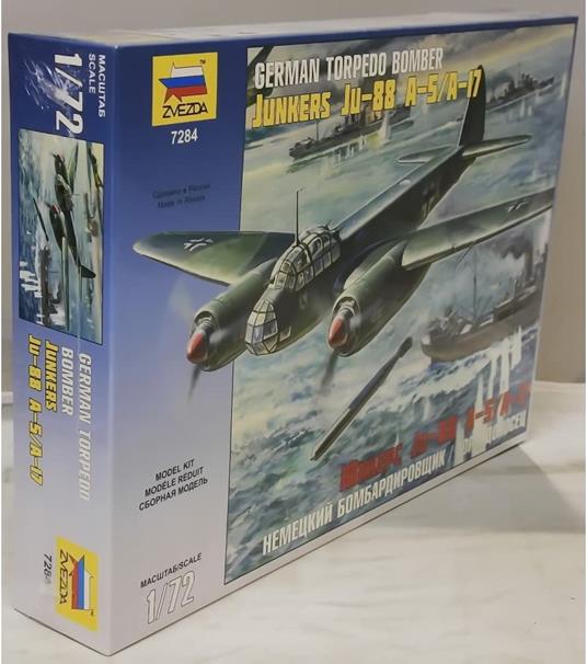 Zvezda 7284 German Bomber / Torpedo Junkers Ju-88 A-5/A-17 1:72 Modellino