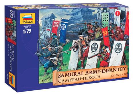 Samurai Army Infantry XVI-XVII AD Figure Plastic Kit 1:72 Model Z8017