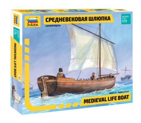 Medieval Life Boat Plastic Kit 1:72 Model Z9033