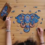 UNIDRAGON Puzzle in Legno 700 pz Eternal Elephant Royal Size 62x47 cm