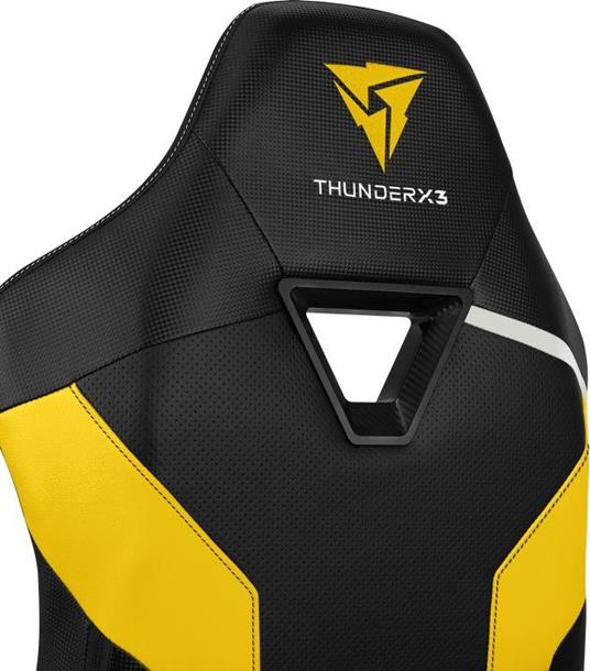 ThunderX3 TC3 Sedia per gaming universale Seduta imbottita Nero, Giallo - 8