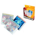 Aidata CD Sleeves 40 - Holds 40 - 80 CD's Custodia a tasca 2 dischi