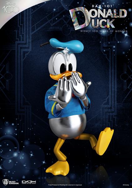 Figura Dynamic8h Disney Pato Donald Metalico 100 Aniversario