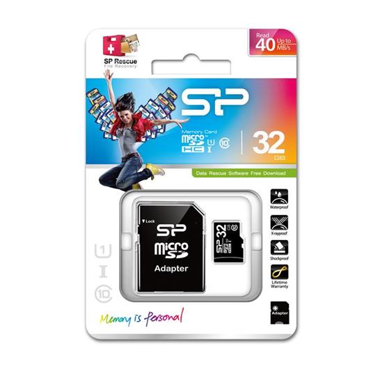 Silicon Power SP032GBSTH010V10SP memoria flash 32 GB MicroSDHC Classe 10 UHS-I - 3
