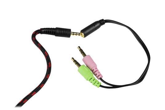 Mars Gaming MH2 cuffia e auricolare Padiglione auricolare Nero, Rosso - 3